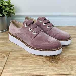 Zara Women's Velvet Lace Up Ribbon Shoelace Platform Shoes - Size 41